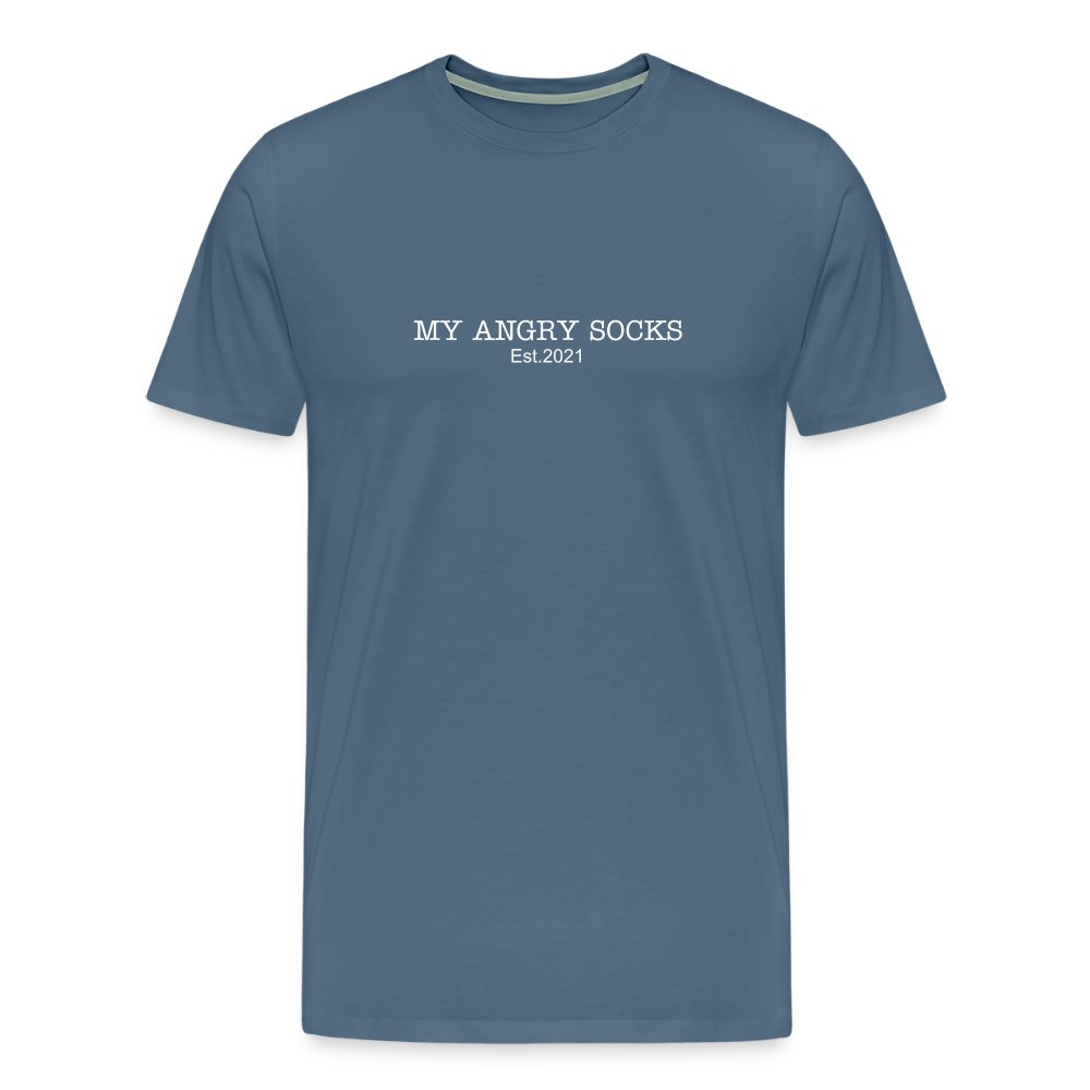 MY ANGRY SOCKS Men’s Premium T-Shirt - steel blue