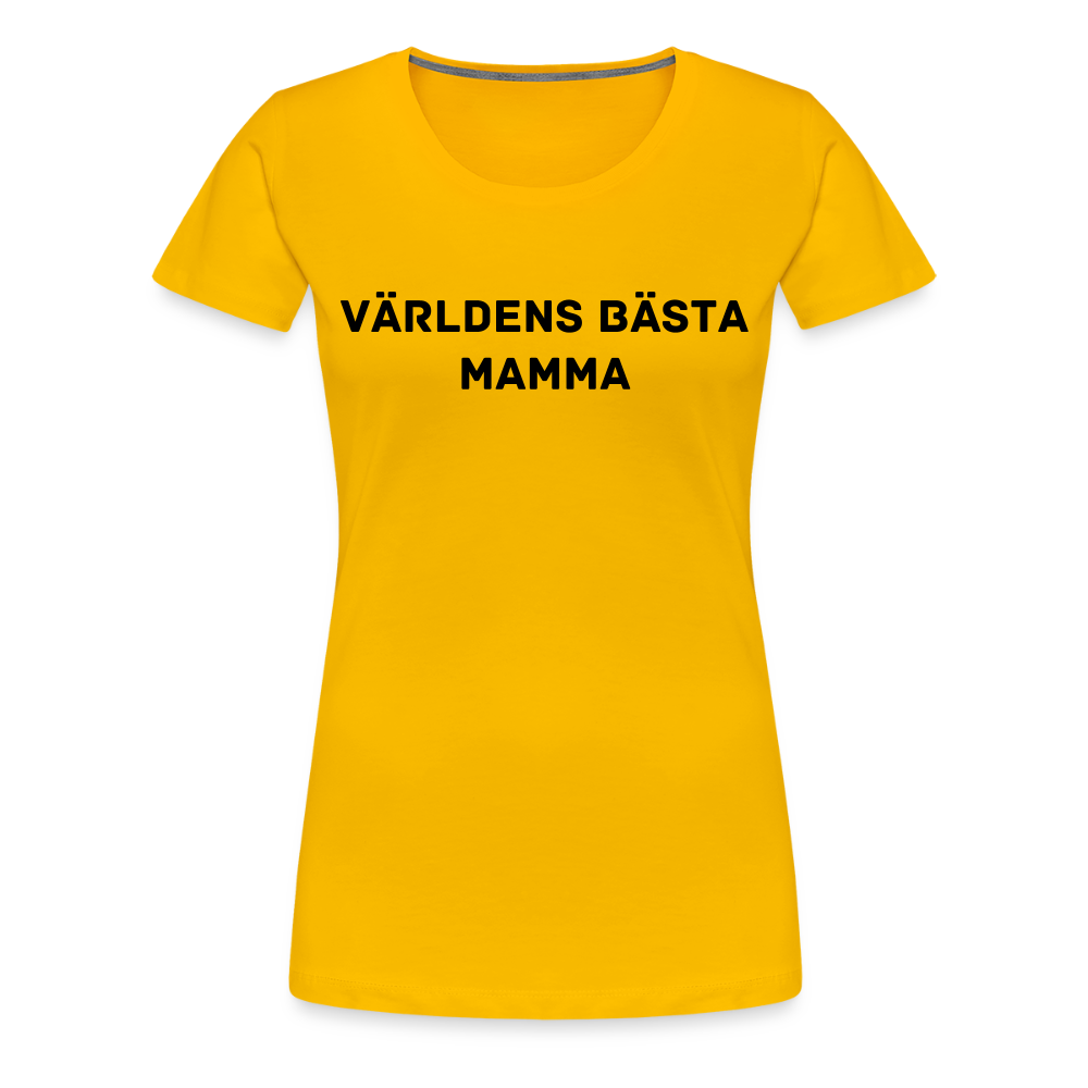 VÄRLDENS BÄSTA MAMMA premium T-Shirt dam - sun yellow