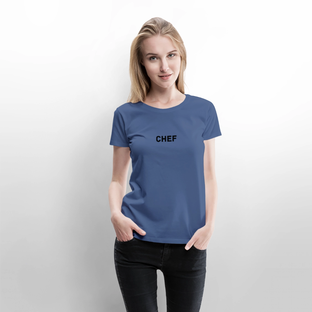 CHEF premium T-Shirt dam - stone blue