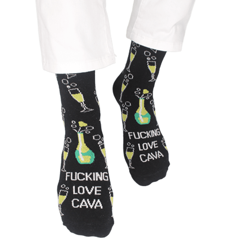 Gold bag with love fuck bubble socks