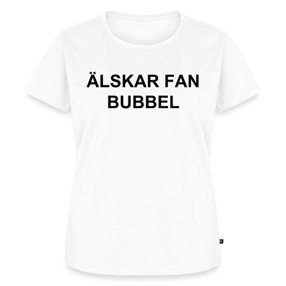 ÄLSKAR FAN BUBBEL premium T-Shirt dam - white