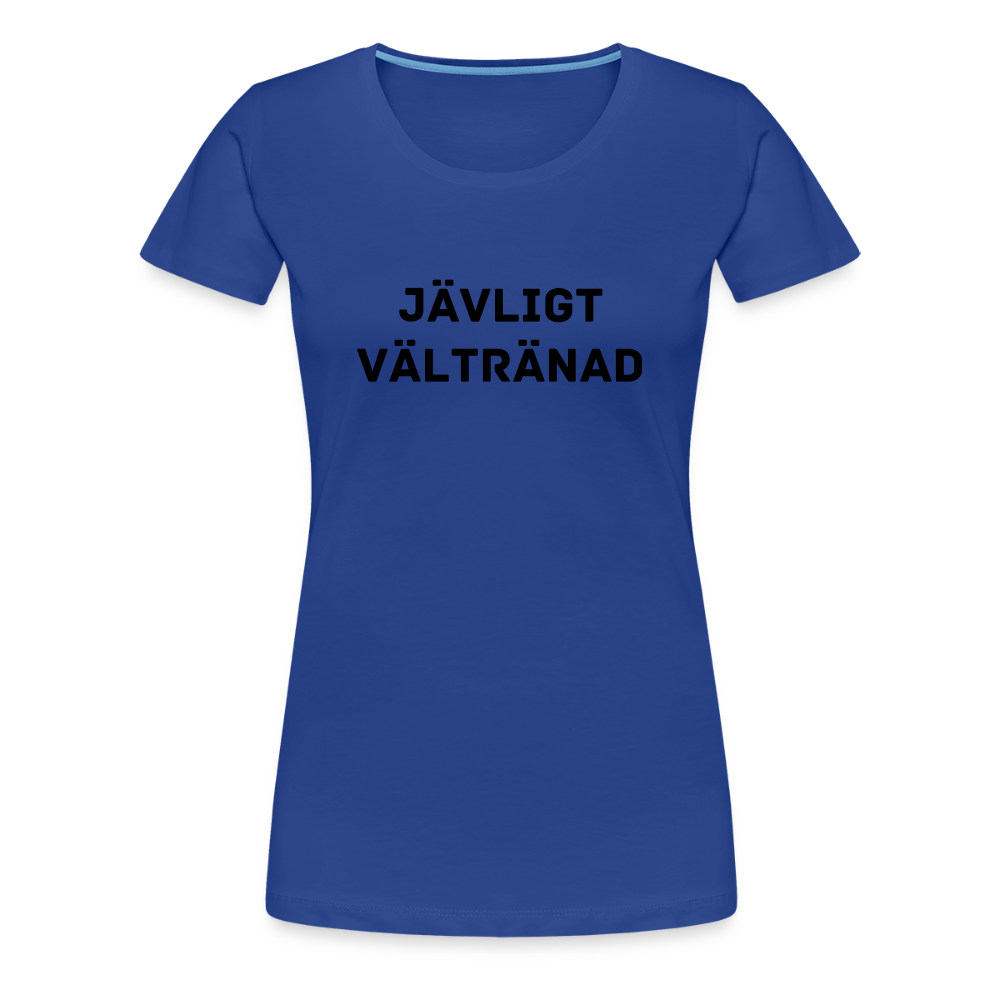 JÄVLIGT VÄTRÄNAD premium T-Shirt dam - royal blue