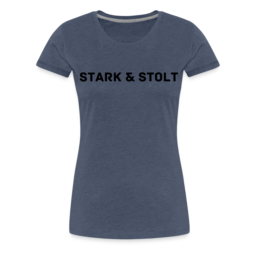 STARK & STOLT premium T-Shirt dam - heather blue