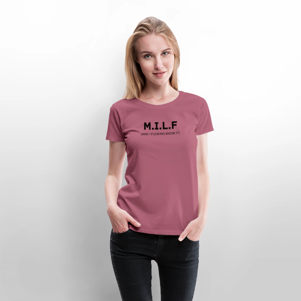 M.I.L.F premium T-Shirt dam - mauve