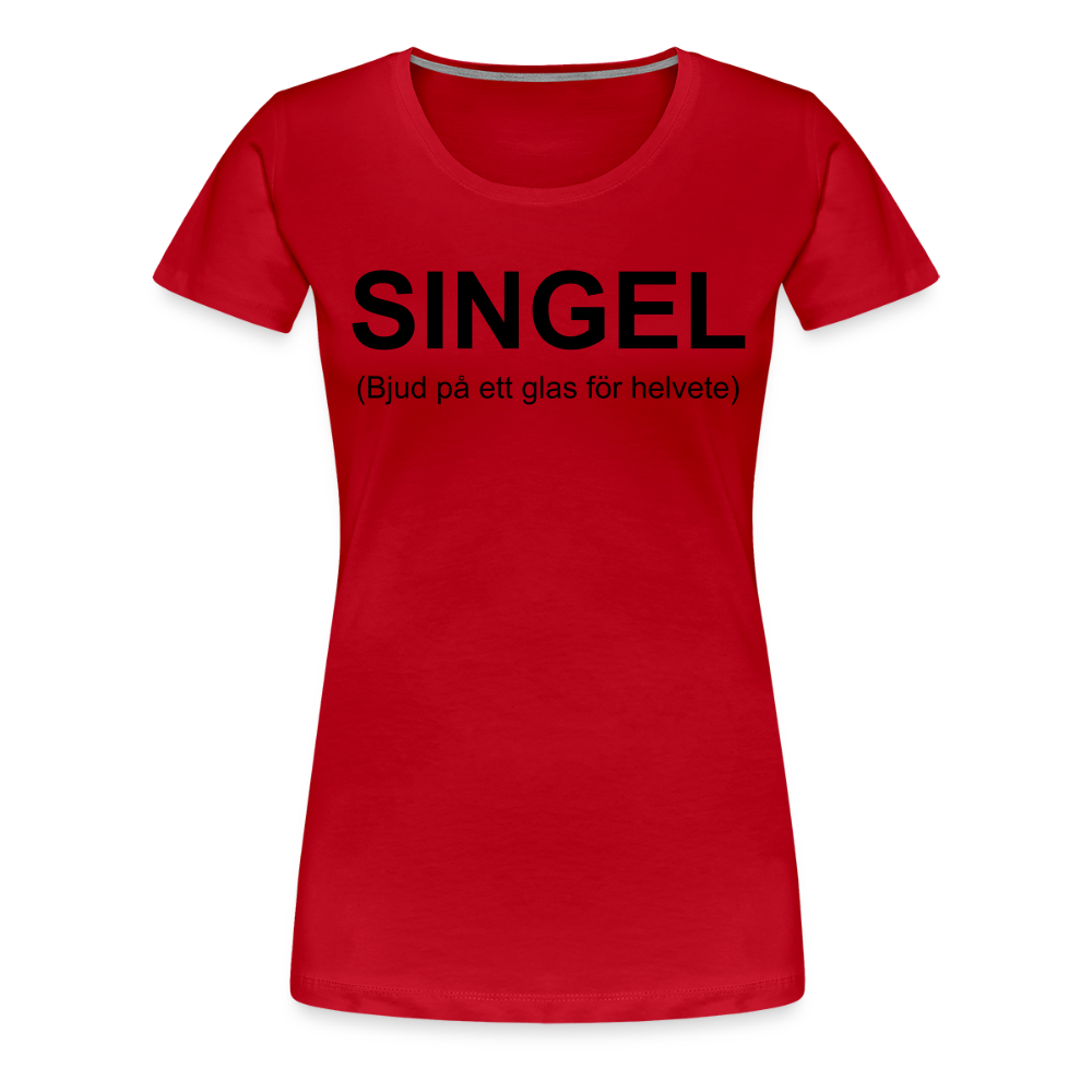 SINGEL premium T-Shirt dam - red
