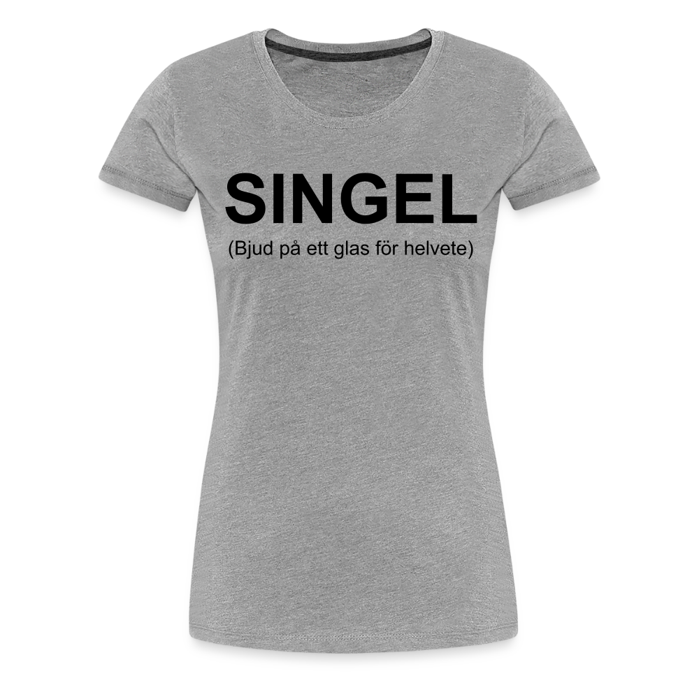 SINGEL premium T-Shirt dam - heather grey