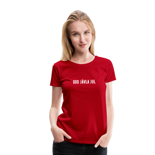 GOD JÄVLA JUL Women’s Premium T-Shirt - red