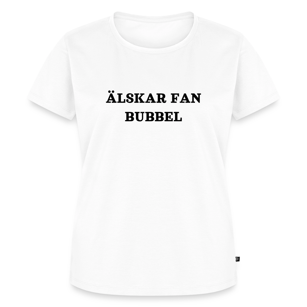 ÄLSKAR FAN BUBBEL premium T-Shirt dam - white