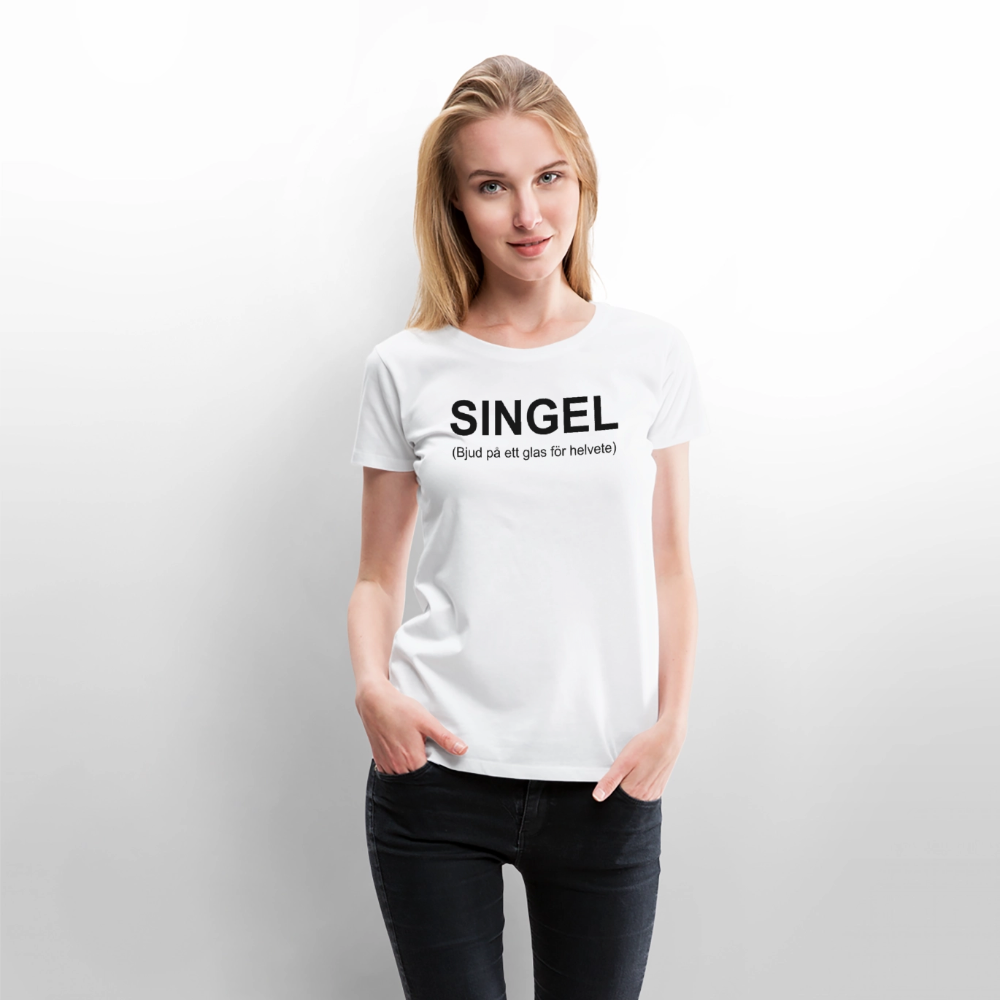 SINGEL premium T-Shirt dam - white