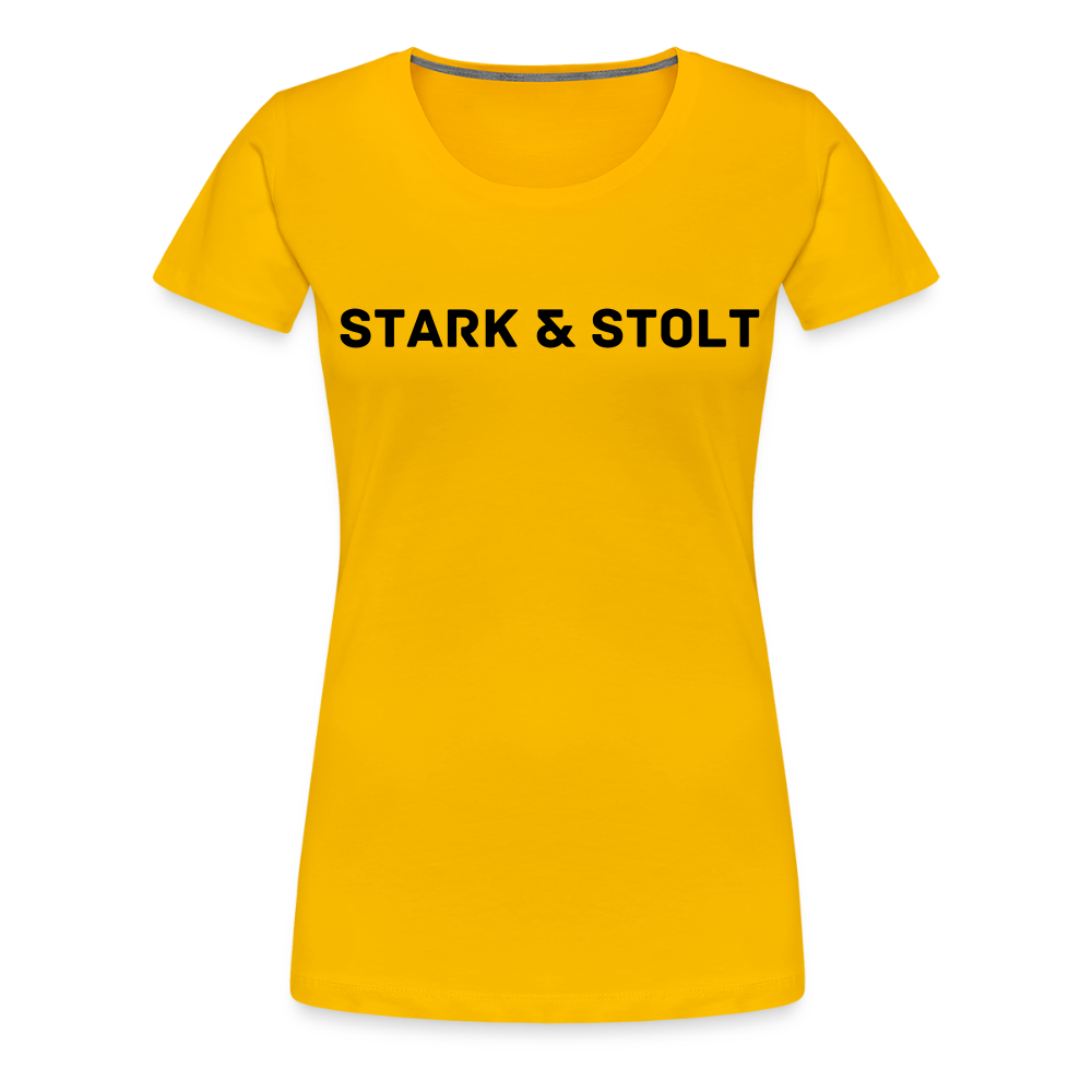 STARK & STOLT premium T-Shirt dam - sun yellow
