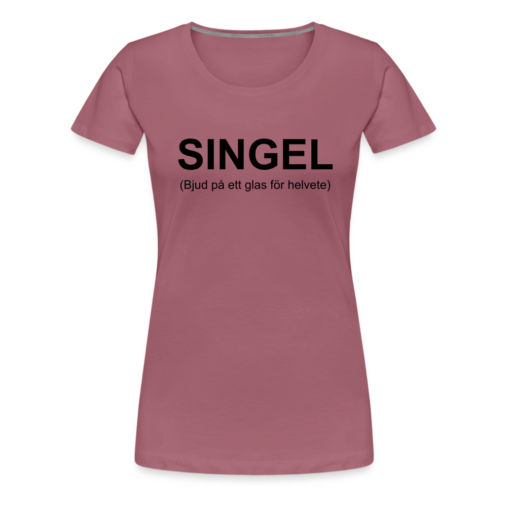 SINGEL premium T-Shirt dam - mauve