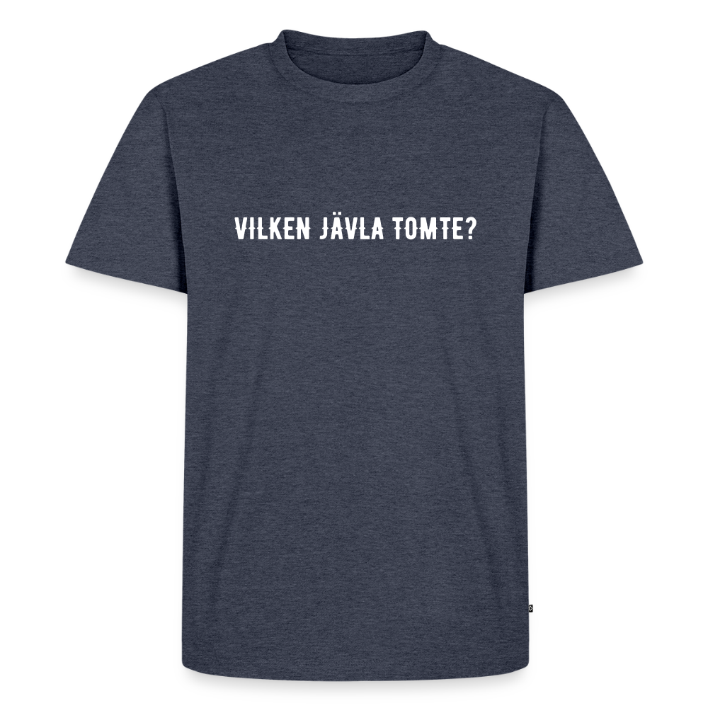 VILKEN JÄVLA TOMTE? Men’s Premium T-Shirt - heather denim