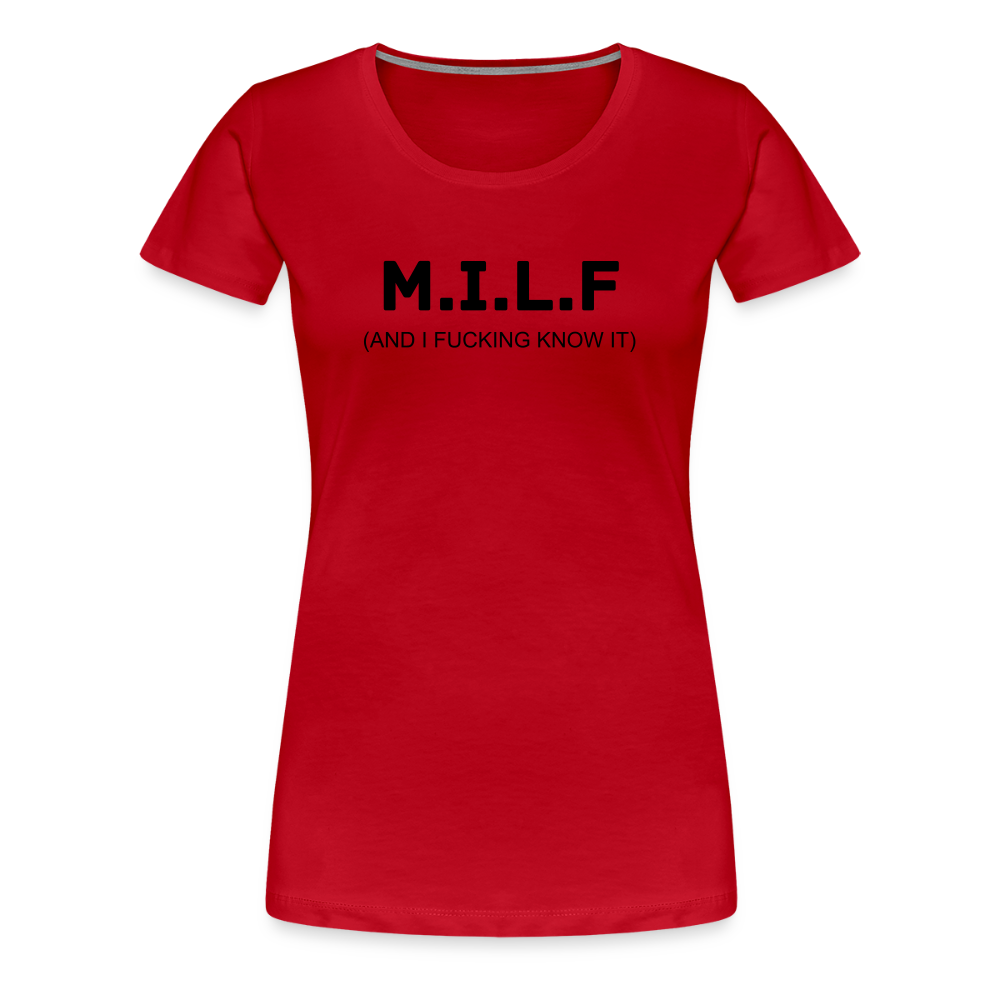 M.I.L.F premium T-Shirt dam - red