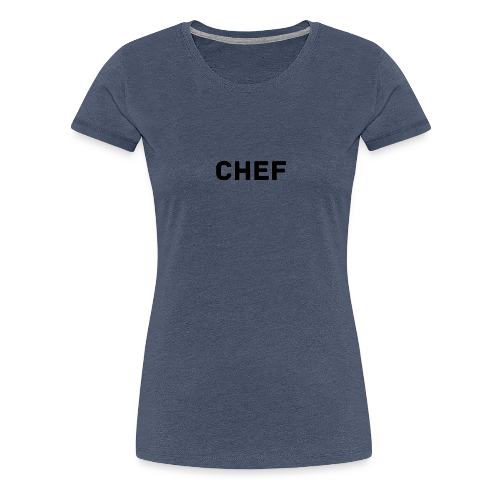CHEF premium T-Shirt dam - heather blue