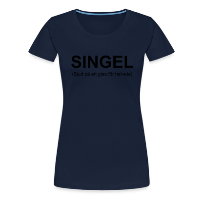 SINGEL premium T-Shirt dam - navy