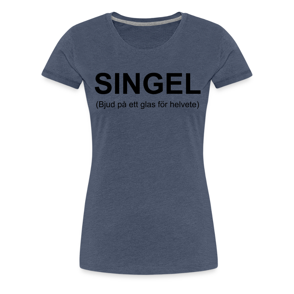 SINGEL premium T-Shirt dam - heather blue