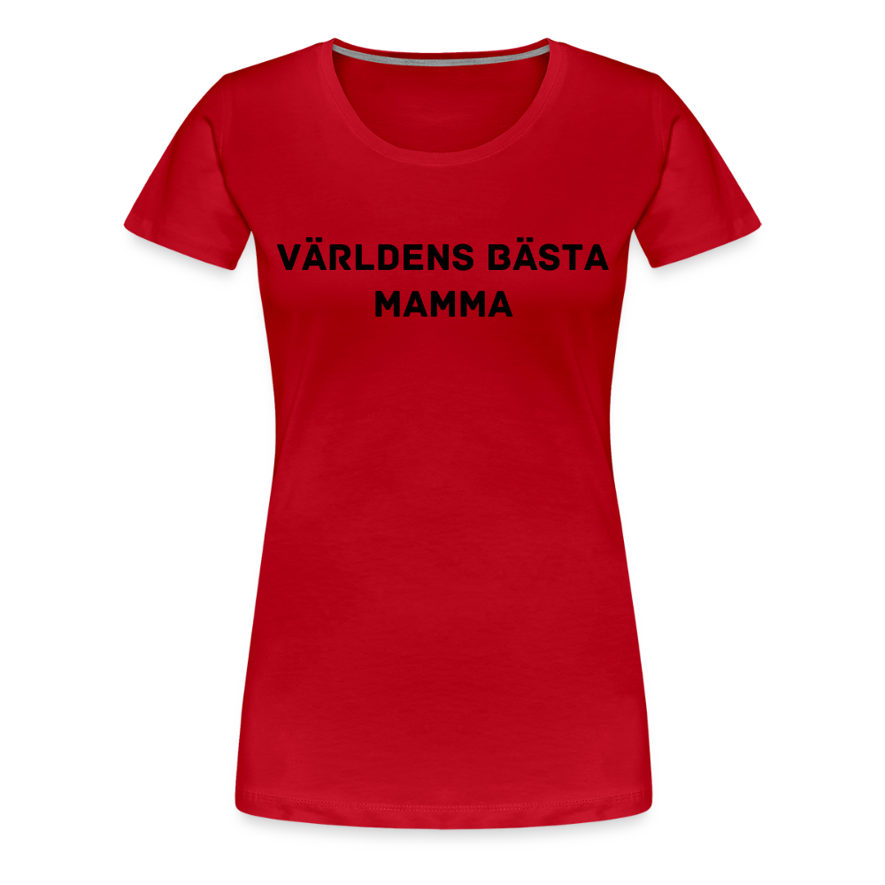 VÄRLDENS BÄSTA MAMMA premium T-Shirt dam - red