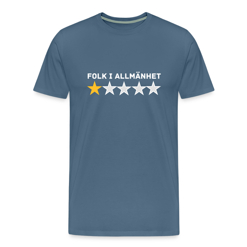 FOLK I ALLMÄNHET Men’s Premium T-Shirt - steel blue