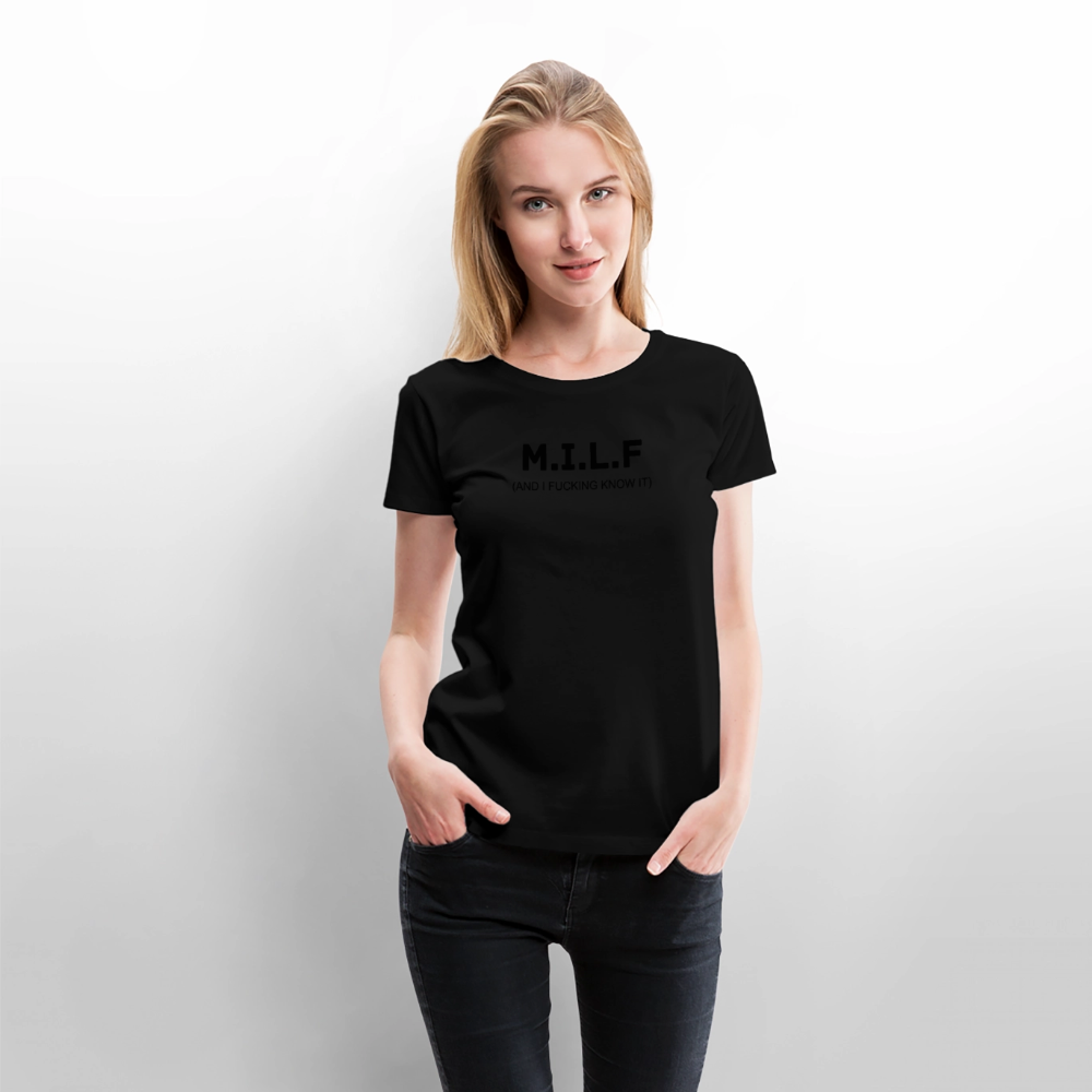 M.I.L.F premium T-Shirt dam - black
