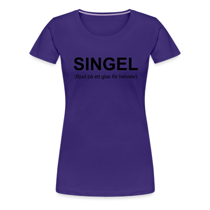 SINGEL premium T-Shirt dam - purple