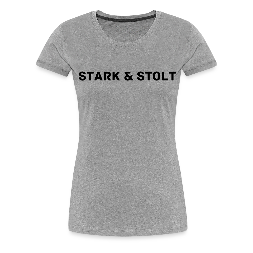 STARK & STOLT premium T-Shirt dam - heather grey