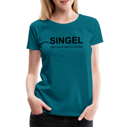 SINGEL premium T-Shirt dam - diva blue