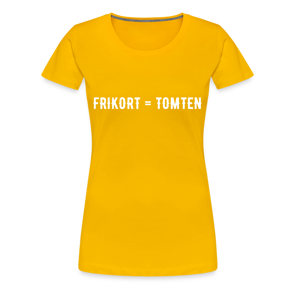 FRIKORT = TOMTEN Women’s Premium T-Shirt - sun yellow