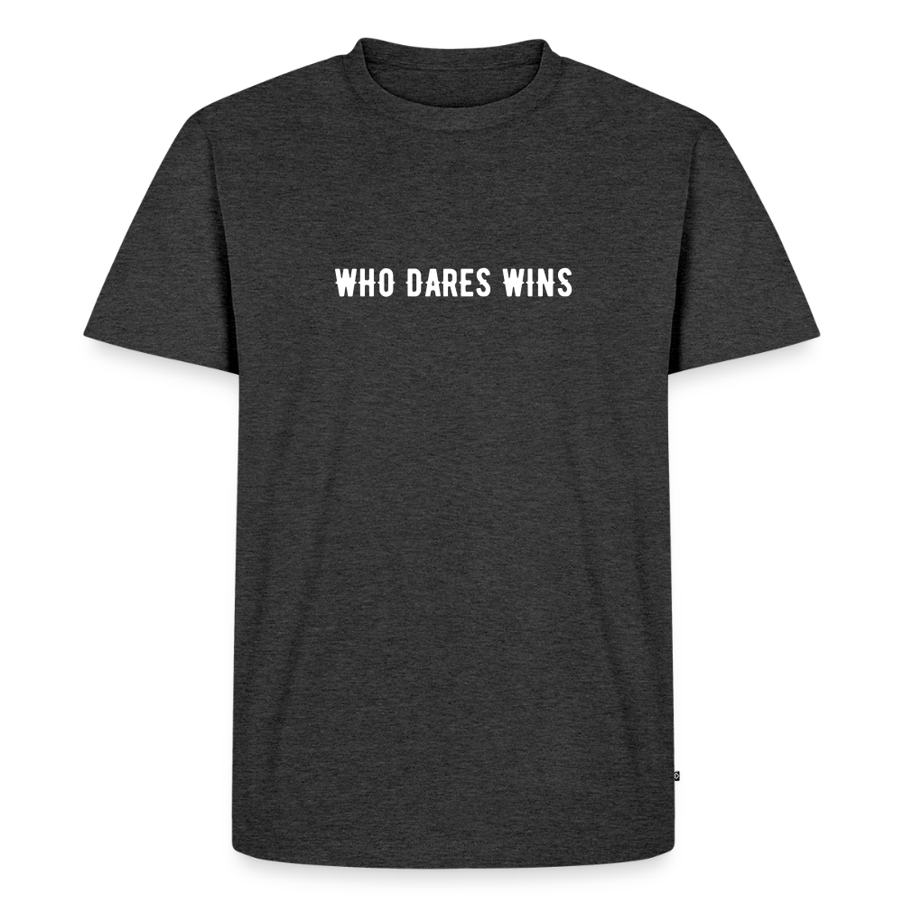 WHO DARES WINS Men’s Premium T-Shirt - heather anthracite
