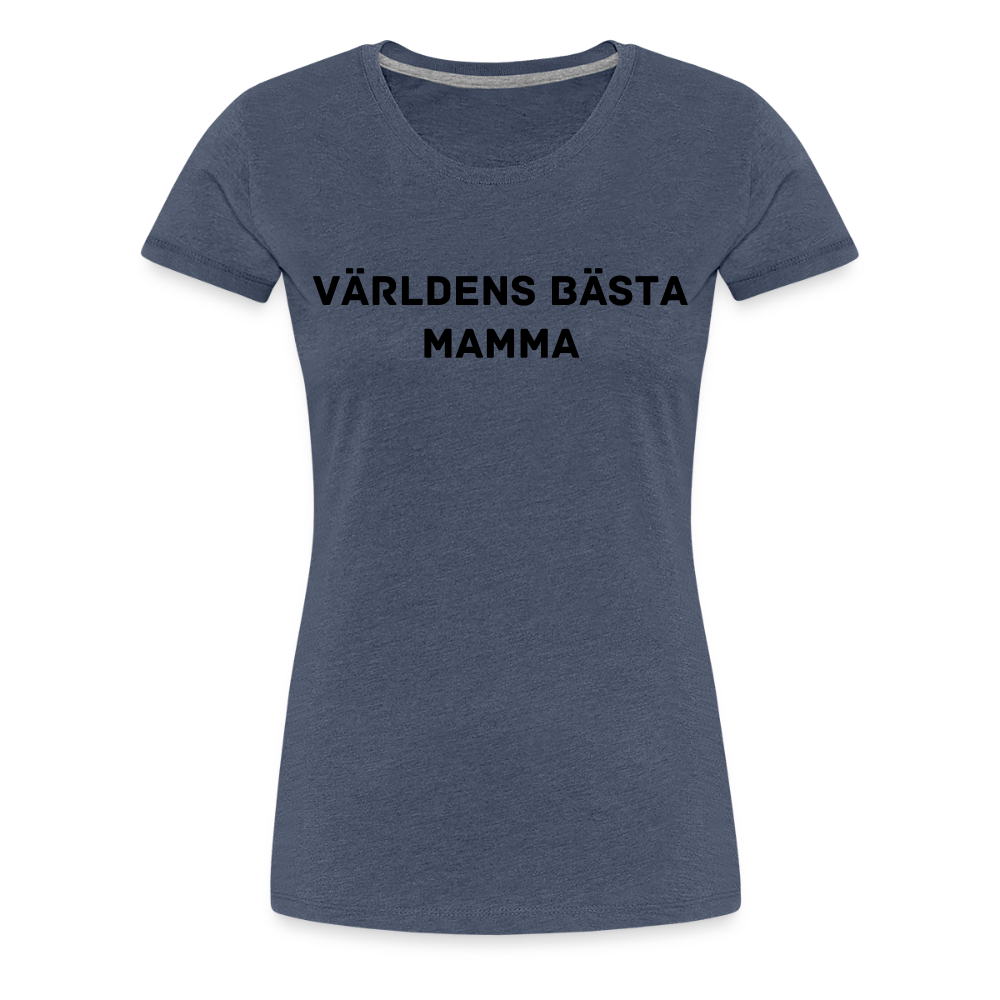 VÄRLDENS BÄSTA MAMMA premium T-Shirt dam - heather blue