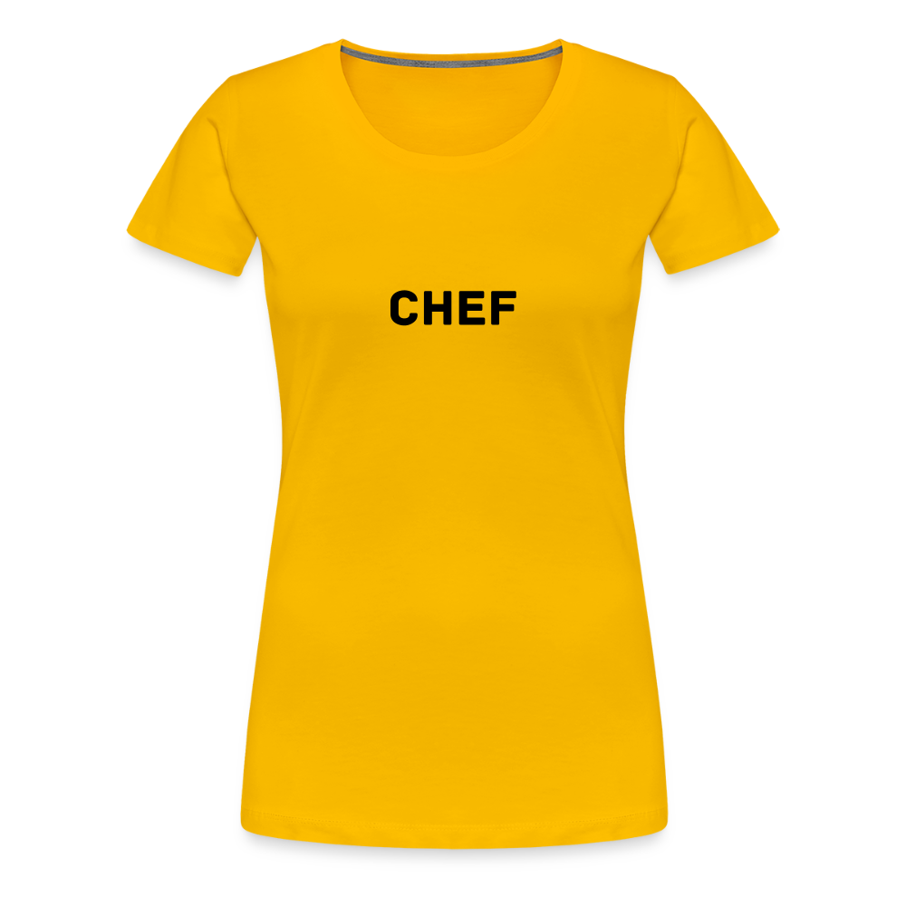 CHEF premium T-Shirt dam - sun yellow