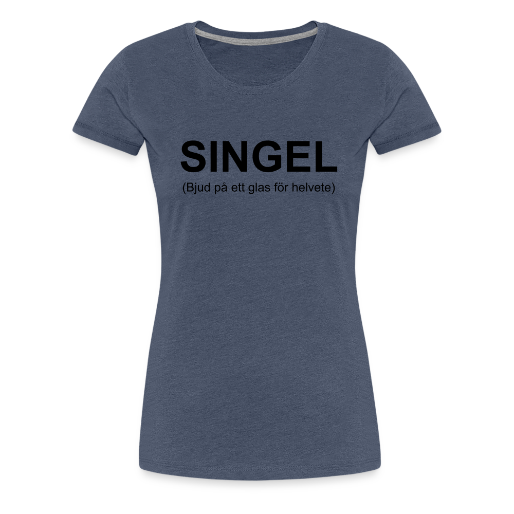 SINGEL premium T-Shirt dam - heather blue