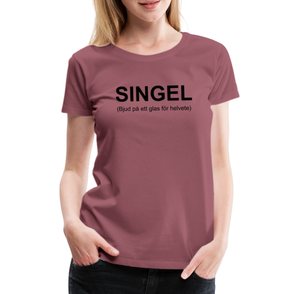 SINGEL premium T-Shirt dam - mauve