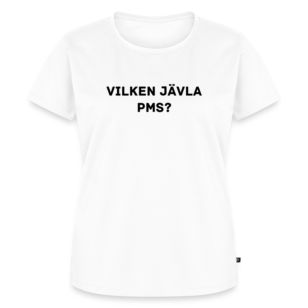 VILKEN JÄVLA PMS? premium T-Shirt dam - white