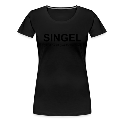 SINGEL premium T-Shirt dam - black