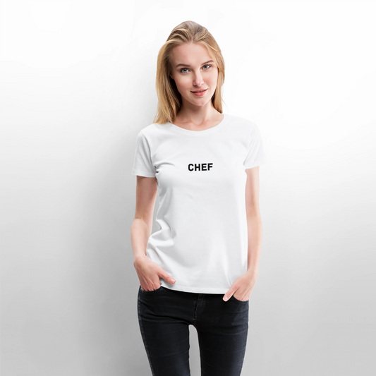 CHEF premium T-Shirt dam - white