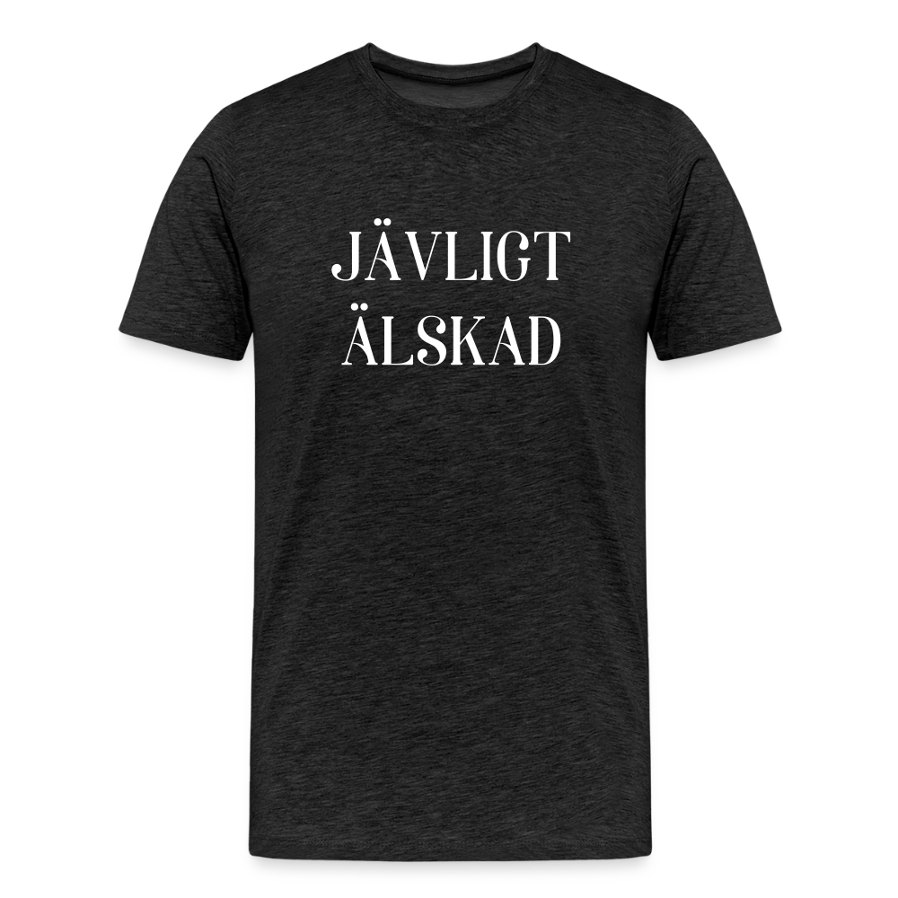 JÄVLIGT ÄLSKAD premium T-Shirt herr - charcoal grey