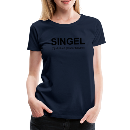 SINGEL premium T-Shirt dam - navy