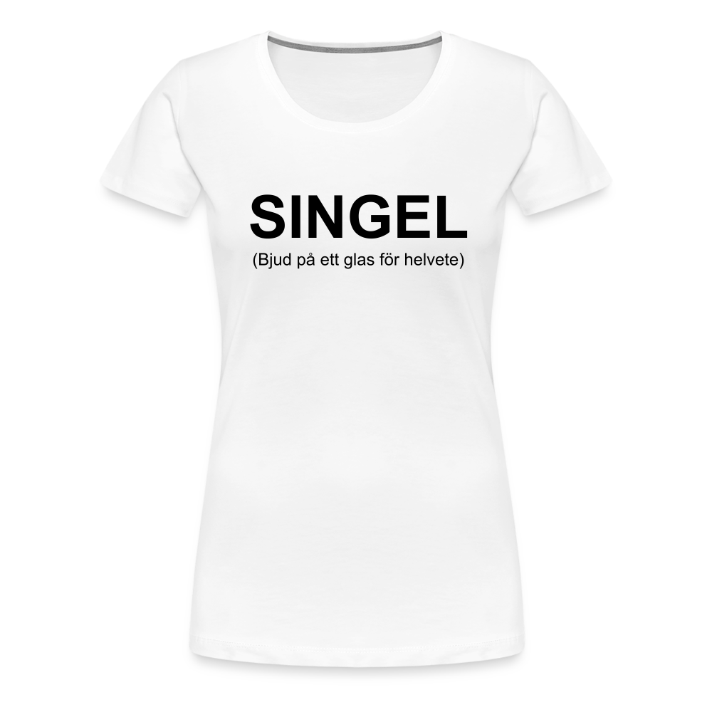 SINGEL premium T-Shirt dam - white