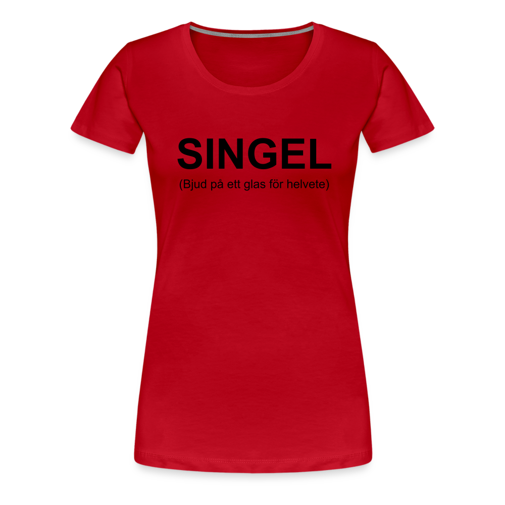 SINGEL premium T-Shirt dam - red