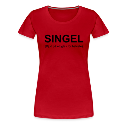 SINGEL premium T-Shirt dam - red