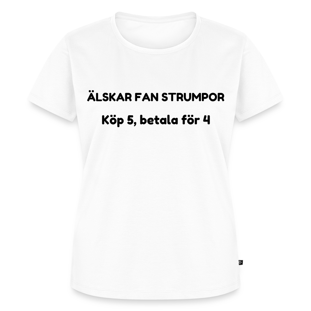 ÄLSKAR FAN STRUMPOR Women’s Premium T-Shirt - white