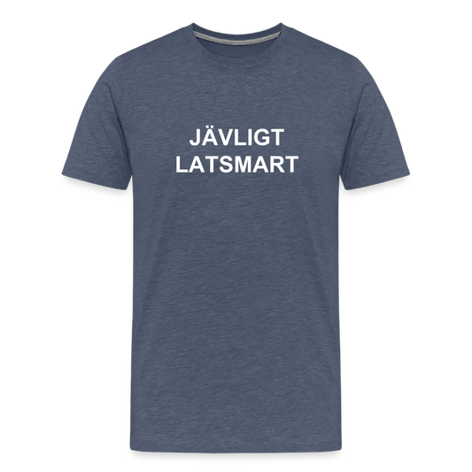 JÄVLIGT LATSMART premium T-Shirt herr - heather blue