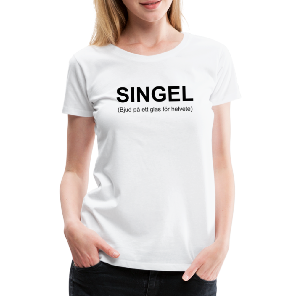 SINGEL premium T-Shirt dam - white