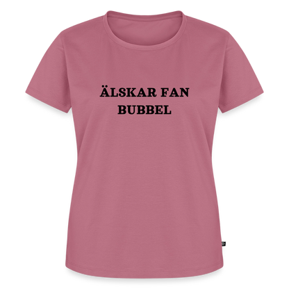 ÄLSKAR FAN BUBBEL premium T-Shirt dam - mauve