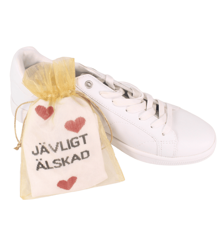 Guldpåse med JÄVLIGT ÄLSKAD
